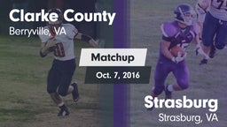 Matchup: Clarke County vs. Strasburg  2016
