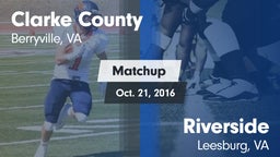 Matchup: Clarke County vs. Riverside  2016