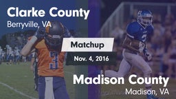 Matchup: Clarke County vs. Madison County  2016