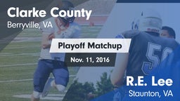 Matchup: Clarke County vs. R.E. Lee  2016