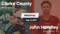 Matchup: Clarke County vs. John Handley  2017