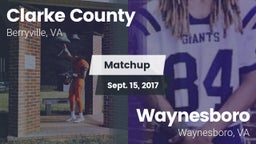 Matchup: Clarke County vs. Waynesboro  2017