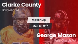 Matchup: Clarke County vs. George Mason  2017