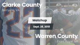 Matchup: Clarke County vs. Warren County 2018