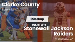 Matchup: Clarke County vs. Stonewall Jackson Raiders 2019