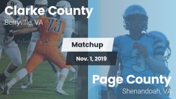 Matchup: Clarke County vs. Page County  2019