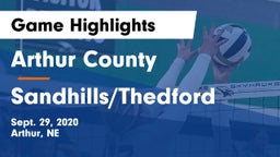 Arthur County  vs Sandhills/Thedford Game Highlights - Sept. 29, 2020