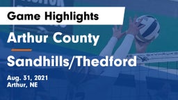 Arthur County  vs Sandhills/Thedford Game Highlights - Aug. 31, 2021