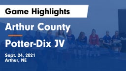 Arthur County  vs Potter-Dix JV Game Highlights - Sept. 24, 2021