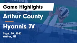 Arthur County  vs Hyannis JV Game Highlights - Sept. 20, 2022