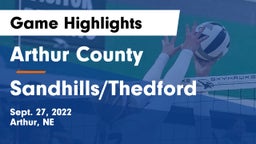 Arthur County  vs Sandhills/Thedford Game Highlights - Sept. 27, 2022