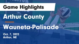 Arthur County  vs Wauneta-Palisade  Game Highlights - Oct. 7, 2022