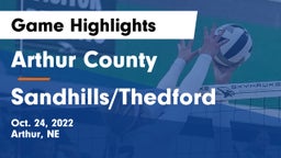 Arthur County  vs Sandhills/Thedford Game Highlights - Oct. 24, 2022