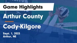 Arthur County  vs Cody-Kilgore  Game Highlights - Sept. 1, 2023