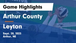 Arthur County  vs Leyton  Game Highlights - Sept. 28, 2023