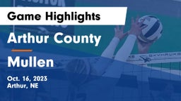 Arthur County  vs Mullen  Game Highlights - Oct. 16, 2023