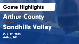 Arthur County  vs Sandhills Valley Game Highlights - Oct. 17, 2023