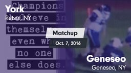 Matchup: York vs. Geneseo  2016