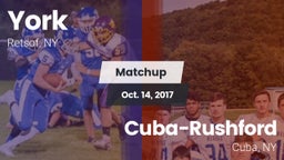 Matchup: York vs. Cuba-Rushford  2017