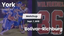 Matchup: York vs. Bolivar-Richburg  2018