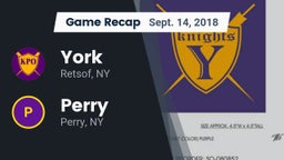 Recap: York  vs. Perry  2018