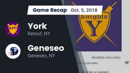 Recap: York  vs. Geneseo  2018