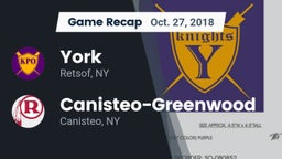 Recap: York  vs. Canisteo-Greenwood  2018