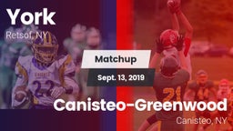 Matchup: York vs. Canisteo-Greenwood  2019