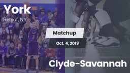 Matchup: York vs. Clyde-Savannah 2019