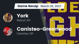 Recap: York  vs. Canisteo-Greenwood  2021