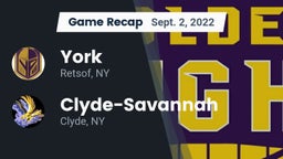 Recap: York  vs. Clyde-Savannah  2022