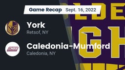 Recap: York  vs. Caledonia-Mumford 2022