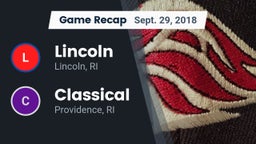 Recap: Lincoln  vs. Classical  2018