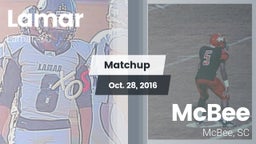 Matchup: Lamar vs. McBee  2016