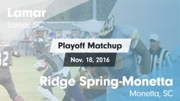 Matchup: Lamar vs. Ridge Spring-Monetta  2016