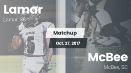 Matchup: Lamar vs. McBee  2017