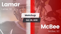 Matchup: Lamar vs. McBee  2018