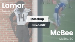 Matchup: Lamar vs. McBee  2019