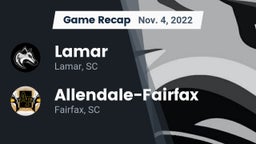 Recap: Lamar  vs. Allendale-Fairfax  2022