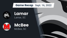 Recap: Lamar  vs. McBee  2022