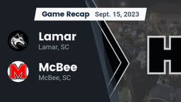 Recap: Lamar  vs. McBee  2023