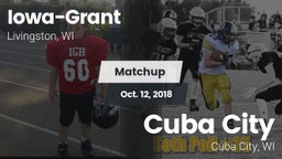 Matchup: Iowa-Grant vs. Cuba City  2018