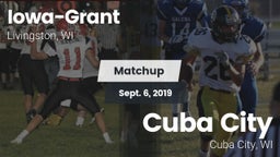 Matchup: Iowa-Grant vs. Cuba City  2019
