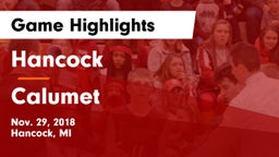 Hancock  vs Calumet  Game Highlights - Nov. 29, 2018