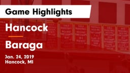 Hancock  vs Baraga  Game Highlights - Jan. 24, 2019
