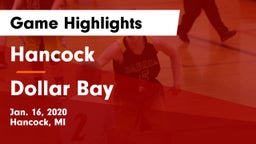 Hancock  vs Dollar Bay Game Highlights - Jan. 16, 2020