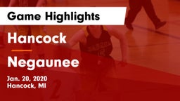 Hancock  vs Negaunee  Game Highlights - Jan. 20, 2020