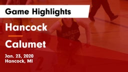 Hancock  vs Calumet Game Highlights - Jan. 23, 2020