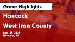 Hancock  vs West Iron County  Game Highlights - Feb. 28, 2020