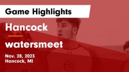 Hancock  vs watersmeet Game Highlights - Nov. 28, 2023